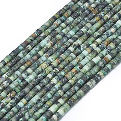 Natural African Turquoise(Jasper) Beads Strands&nbsp;G-P575-B20-4x2mm