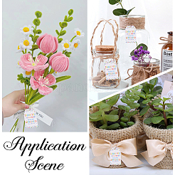 100Pcs Birthday Theme Rectangle Paper Tag Cards with 20m Jute Cord Kit&nbsp;DIY-SP0003-89B