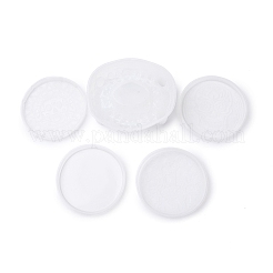 DIY Food Grade Silicone Halloween Theme Round Coaster & Mouth Holder Molds&nbsp;HAWE-PW0001-038