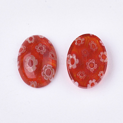 Handmade Millefiori Lampwork Cabochons&nbsp;LAMP-S191-10