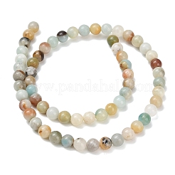 Natural Flower Amazonite Beads Strands&nbsp;G-F826-C01-6mm