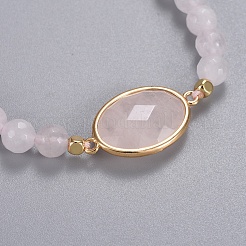 Natural Rose Quartz Braided Bead Bracelets&nbsp;BJEW-JB04210-01