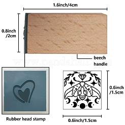 Square Wooden Stamps&nbsp;DIY-WH0546-037