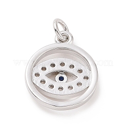 Brass Micro Pave Cubic Zirconia Pendants&nbsp;KK-C012-20P