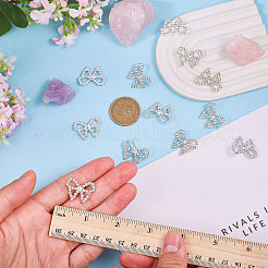 12Pcs 1-Hole Alloy Glass Shank Buttons&nbsp;BUTT-CA0001-35