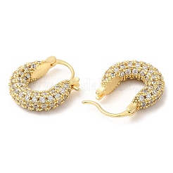 Clear Cubic Zirconia Teardrop Hoop Earrings&nbsp;EJEW-Q969-11G