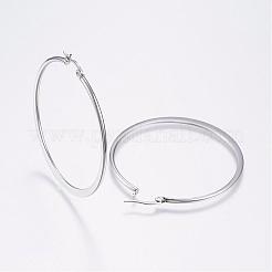 Tarnish Resistant 304 Stainless Steel Big Hoop Earrings&nbsp;EJEW-F105-17P