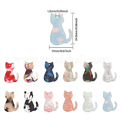 24Pcs 12 Colors Cellulose Acetate(Resin) Pendants&nbsp;KY-GL0001-03