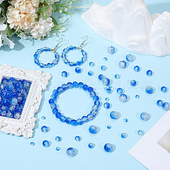 450Pcs 4 Styles Spray Painted Crackle Glass Beads&nbsp;CCG-PA0001-09D
