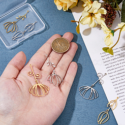 6Pcs 6 Styles 201 Stainless Steel Pendants&nbsp;STAS-FH0002-35