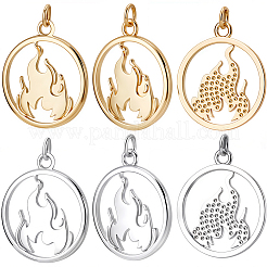 10Pcs 2 Colors Brass Pendants&nbsp;KK-BBC0028-51
