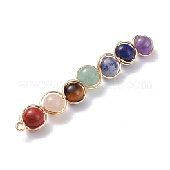 Natural Red Rainbow Jasper & Yellow Aventurine & Tiger Eye & Green Aventurine & Blue Spot Stone & Lapis Lazuli & Amethyst Pendants&nbsp;PALLOY-JF01192