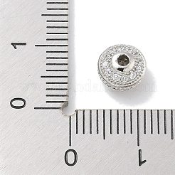 Rack Plating Brass Micro Pave Cubic Zirconia Beads&nbsp;KK-L224-032P