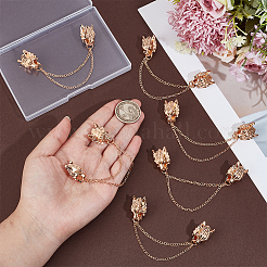 6Pcs Alloy Hanging Chain Brooch for Men&nbsp;JEWB-UN0001-09G
