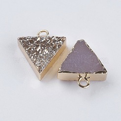 Natural Druzy Agate Charms&nbsp;G-L479-02