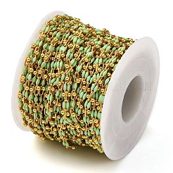 Brass Enamel Link Chains&nbsp;CHC-L050-07G-05
