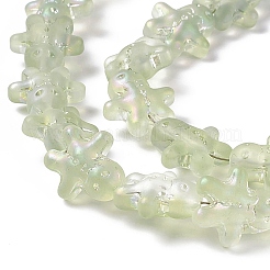 Full Rainbow Plated Forsted Electroplate Glass Beads&nbsp;GLAA-P005-FR03