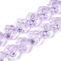 Transparent Electroplate Glass Beads Strands&nbsp;EGLA-T021-12E