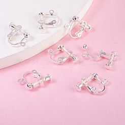 Brass Screw On Clip-on Earring Findings&nbsp;KK-L164-01S