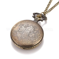 Alloy Flat Round with DAD Pendant Necklace Pocket Watch&nbsp;WACH-N012-22