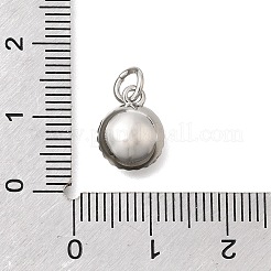 Brass Micro Pave Clear Cubic Zirconia and Glass Pendants&nbsp;KK-N289-05P