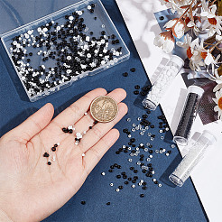 White & Black Series Glass Seed Beads&nbsp;SEED-GO0001-03