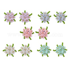 304 Stainless Steel Flower Stud Earrings&nbsp;EJEW-MZ00457