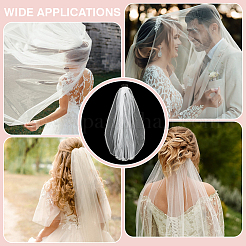 Organza Lace Long Bridal Veils&nbsp;AJEW-WH0596-963A