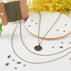 DIY Brass Oval Cable Chains Necklaces Making Kits&nbsp;DIY-SC0029-13