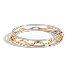 European 304 Stainless Steel Multi-layered Bangles for Women&nbsp;HN4377