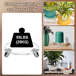Acrylic Holder Tray for Planter Pots&nbsp;AJEW-WH0166-23B
