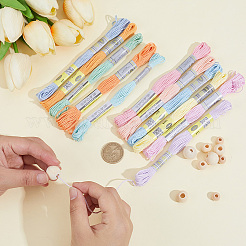 12Skeins 12 Colors Cotton Embroidery Floss&nbsp;OCOR-CY0004-93