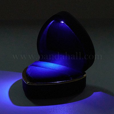 Heart Plastic Jewelry Ring Boxes&nbsp;OBOX-F005-04A-1