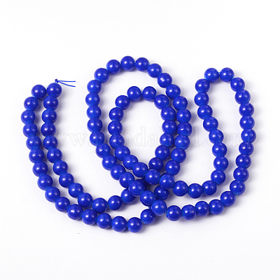 Painted Glass Round Bead Strands&nbsp;X-DGLA-S071-8mm-50-1
