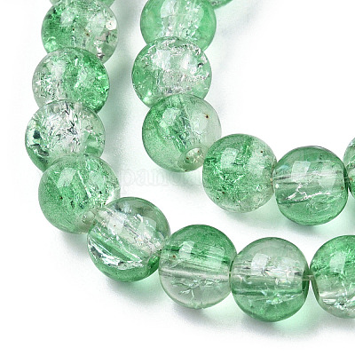 Baking Paint Crackle Glass Bead Strands&nbsp;CCG-S001-8mm-19-1
