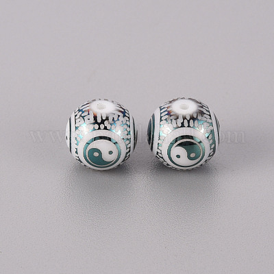 Electroplate Glass Beads&nbsp;EGLA-Q123-012G-1