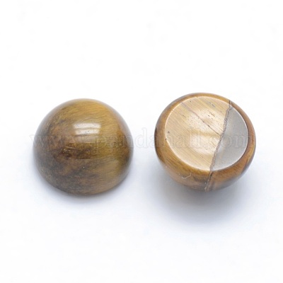 Natural Tiger Eye Cabochons&nbsp;G-P393-R26-6mm-1