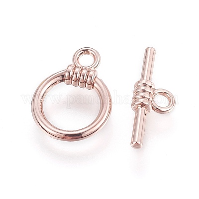 Alloy Toggle Clasps&nbsp;PALLOY-I134-12RG-AAA-1