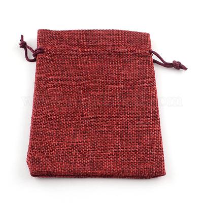 Burlap Packing Pouches Drawstring Bags&nbsp;ABAG-Q050-10x14-06-1