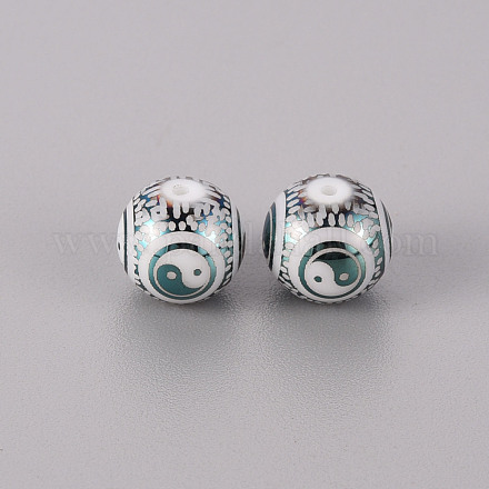 Electroplate Glass Beads&nbsp;EGLA-Q123-012G-1