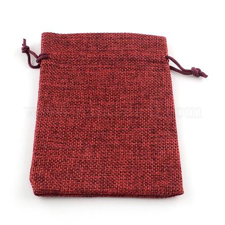 Burlap Packing Pouches Drawstring Bags&nbsp;ABAG-Q050-10x14-06-1