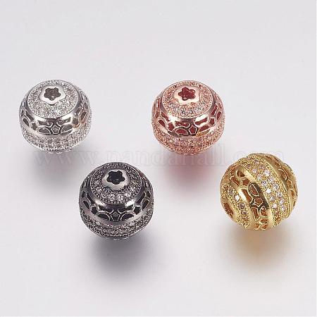 Wholesale Brass Micro Pave Cubic Zirconia Beads - Pandahall.com