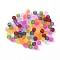 Baking Paint Frosted Glass Beads, Mixed Color, Round, about 4mm in diameter, hole: 1mm