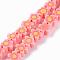 Handmade Flower Polymer Clay Beads Strands, Light Salmon, 9.6x4mm, Hole: 1.4mm, about 38pcs/Strand, 12.99''(33cm)