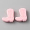 Silicone Beads, Boot, Pink, 26x23x8mm, Hole: 2mm