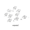 72Pcs Transparent Eletroplate Glass Charms, AB Colocr Plated, Faceted, Teardrop, Clear, 13x6.5mm