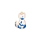 Alloy Enamel Pendants, Cat, Royal Blue, 25x16mm