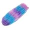 Baking Paint Transparent Glass Beads, Gradient Color, Segmented Multi-color Beads, Round, Violet, 8mm, Hole: 1mm, about 106pcs/strand, 31.10''(79cm)