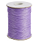 1 Roll Eco-Friendly Korean Waxed Polyester Cord, Macrame Artisan String for Jewelry Making, Round, Lilac, 1mm, about 169.51~174.98 Yards(155~160m)/Roll