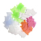 Plastic Thread Winding Boards, Floss Bobbins, for Cross Stitch Embroidery Thread Storage, Random Mixed Color, 38x35x1mm, 50pcs/bag